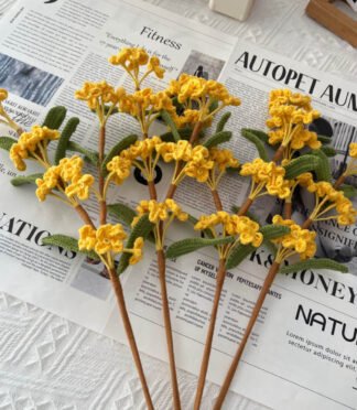 1PCS Handmade Crochet Osmanthus Fragrans Flower